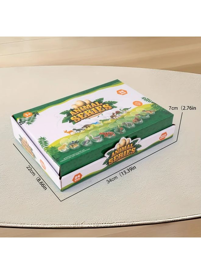 مجموعة ديناصور بيض ملون مع شخصيات حيوانات للبحث عن بيض عيد الفصح وهدايا عيد الميلاد - Image 2